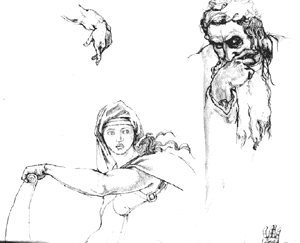 Illustrations from Michelangelo's Sisteen Chapel artwork